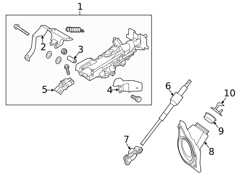 Steering Column Assembly for 2014 INFINITI QX50 #0
