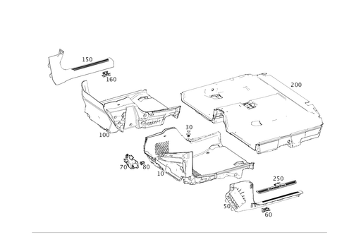 Front Panel Pillar Panelling, Lining on Floor and Footrest for 2021 Mercedes-Benz A35 AMG #0