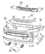 68002920AC - Frames and Bumpers: Front Fascia for Mopar Image