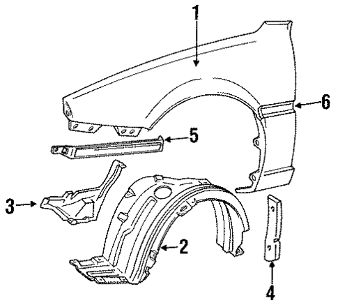 Exterior Trim - Fender for 1991 Toyota MR2 #0