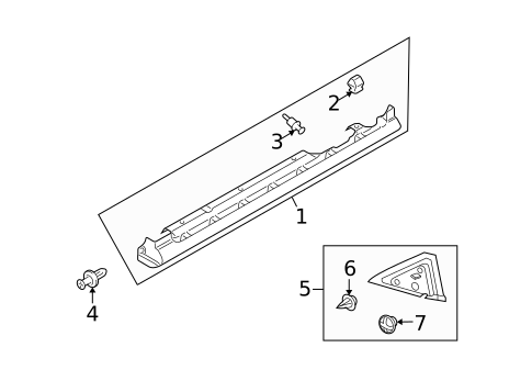 Exterior Trim - Pillars for 2006 Mazda 5 #0