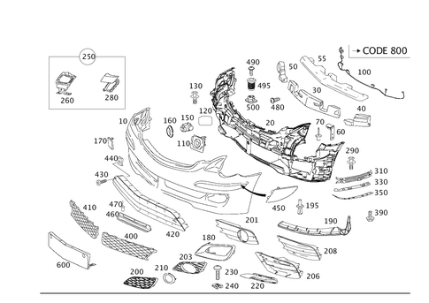 Front Bumper for 2008 Mercedes-Benz R320 #0