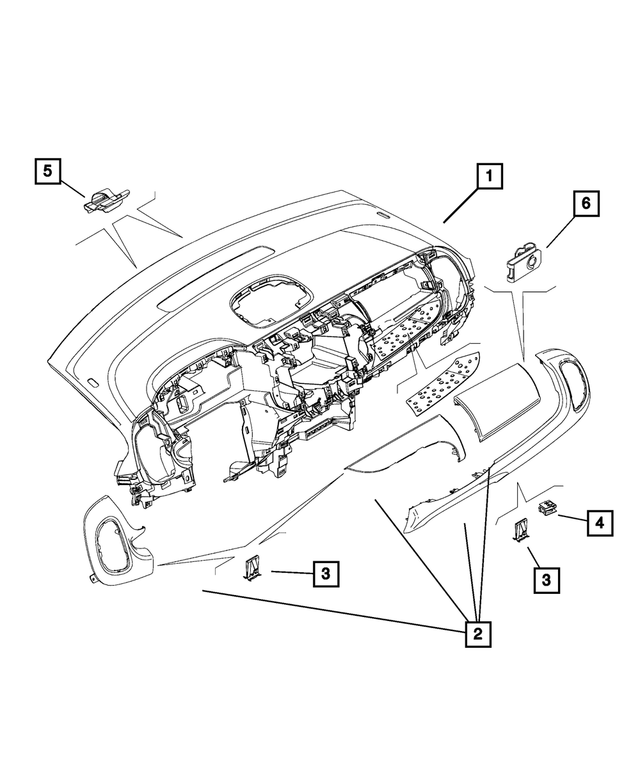 68249783AA - Interior Trim: Interior Trim Bezel Kit for Mopar Image image
