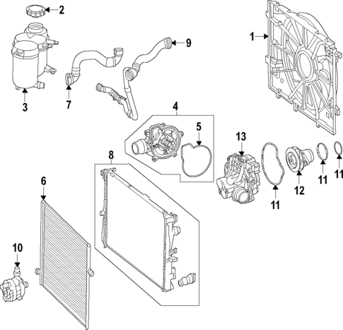 Water Pump for 2023 Mercedes-Benz SL43 AMG #0