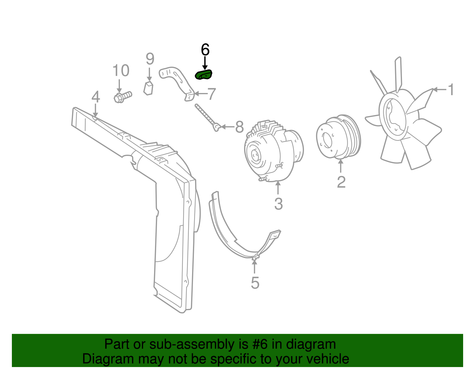 90468-06092 - Engine Cooling Fan Shroud Clip 1996-2007