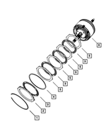 4883014AB - 4-Speed; Automatic VLP Transaxle: Underdrive Reaction Plate Package for Chrysler: 200, 300, 300M, Concorde, Pacifica, PT Cruiser, Sebring, Town &amp; Country, Voyager | Dodge: Avenger, Caravan, Challenger, Charger, Dakota, Durango, Grand Caravan, Intrepid, Journey, Magnum, Neon, Nitro, Ram 1500, Stratus | Jeep: Liberty, Wrangler | Ram: 1500, C/V, ProMaster 1500, ProMaster 2500, ProMaster 3500 Image