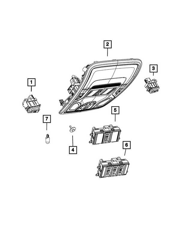 7RW711X7AA - : Overhead Console for Mopar Image