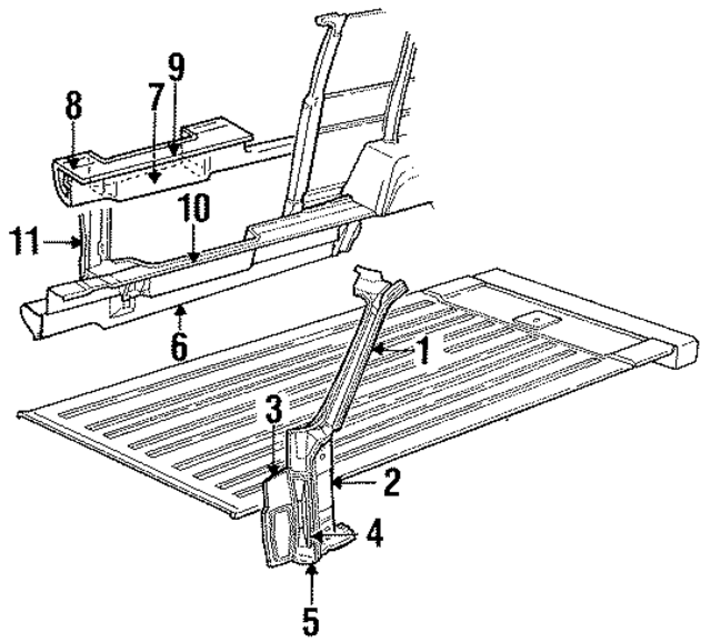 55024002 - Body: Hinge Pillar for Mopar Image