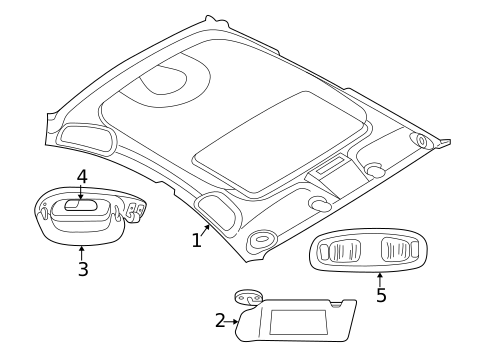 Interior Trim - Roof for 2002 Chrysler Concorde #0