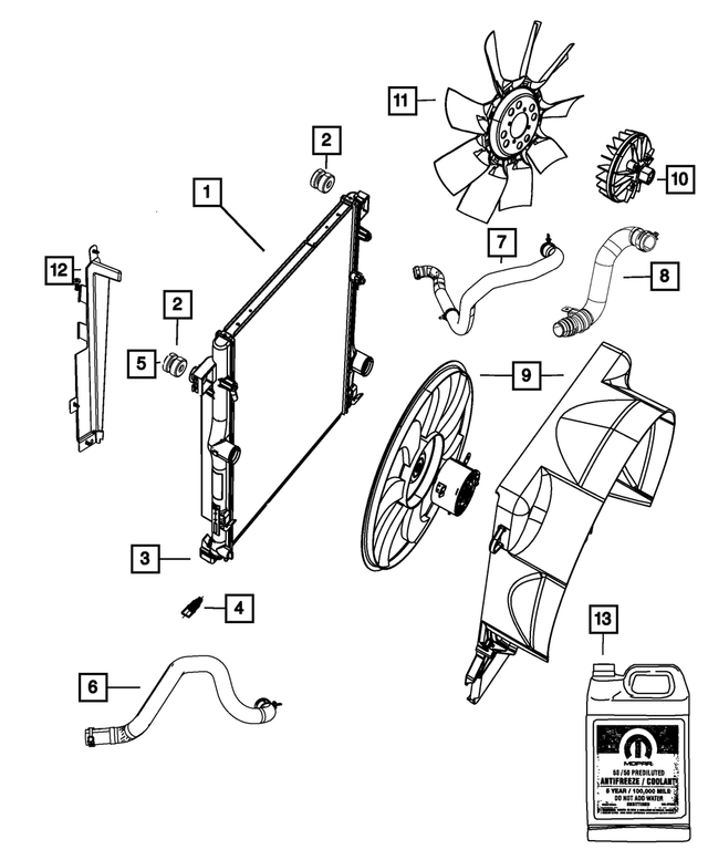 1BP02137AA - Cooling: Coolant Antifreeze, Bproauto for Mopar Image