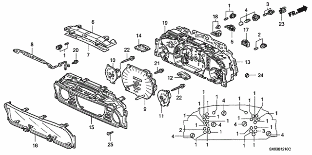 Combination Meter Components ('95-'97) for 1995 Honda Odyssey #0