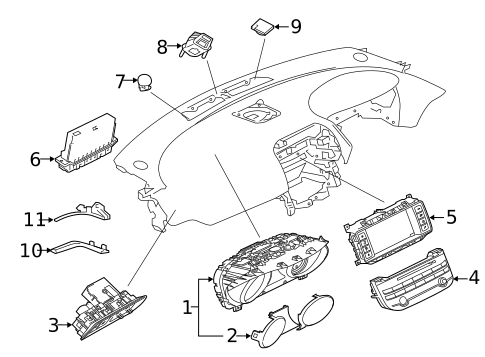 Cluster & Switches for 2017 Jaguar XE #0