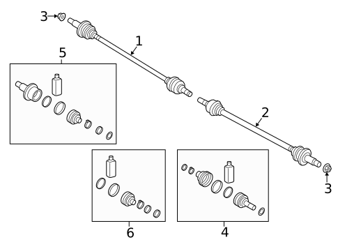 Axle Shaft & Joints for 2016 Kia Sorento #0
