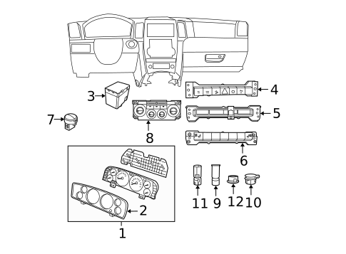Switches for 2008 Jeep Grand Cherokee #1