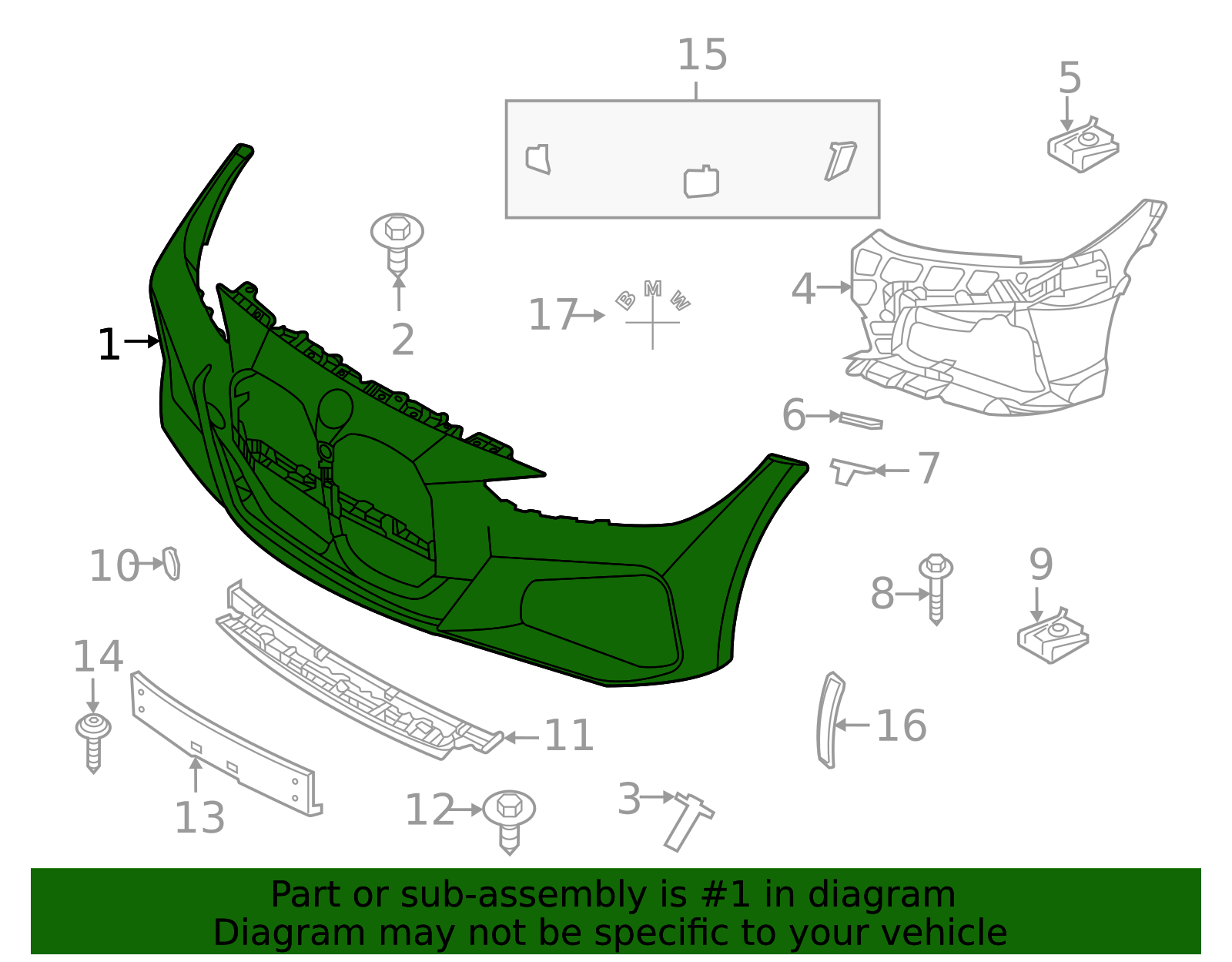 51119854251 - 2021-2025 BMW Bumper Cover (51-11-9-854-251