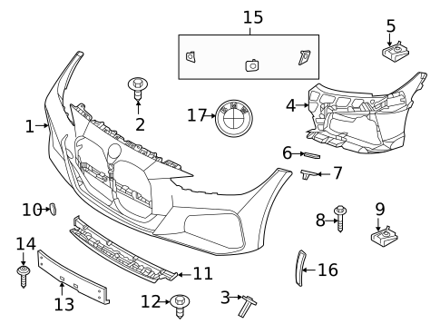 Bumper & Components - Front for 2025 BMW M440i xDrive #1