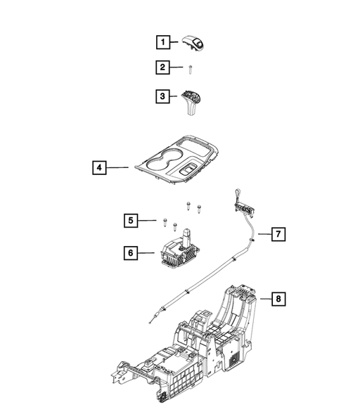 Gearshift Controls and Related Parts for 2015 Jeep Grand Cherokee #1