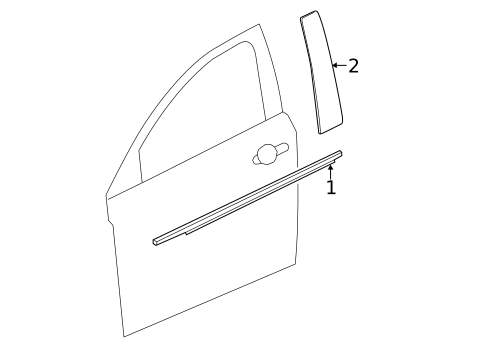 Exterior Trim - Front Door for 2017 Chevrolet Sonic #0