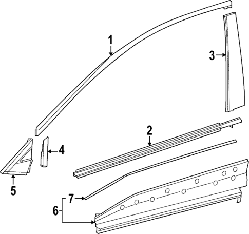 Exterior Trim - Front Door for 2025 Toyota bZ4X #0