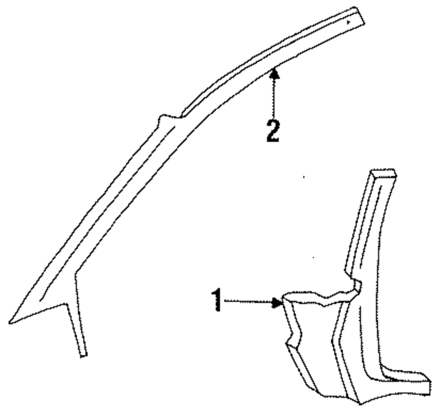 E9SZ6302344AHP - Body: Cowl Trim for Ford: Thunderbird Image