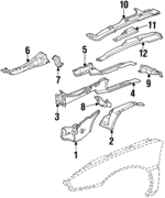 10064335 - Body: Front Extension for Pontiac: Fiero Image