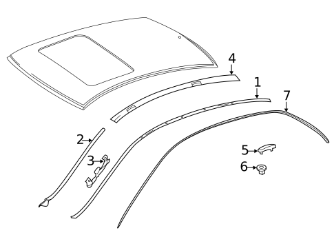EXTERIOR TRIM - ROOF for 2016 Mercedes-Benz E63 AMG S #2