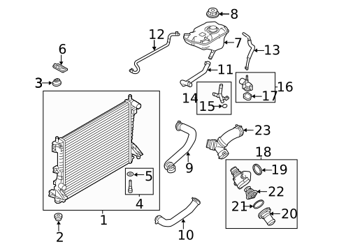 Thermostat & Housing for 2011 Ford Mustang #0