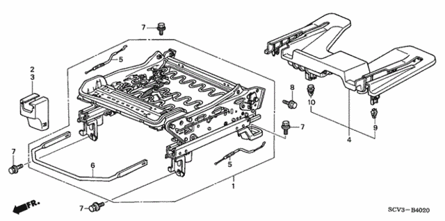 Front Seat Components (R.) for 2005 Honda Element #0