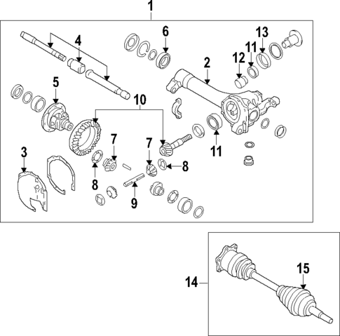 Front Axle for 2009 Nissan Xterra #0