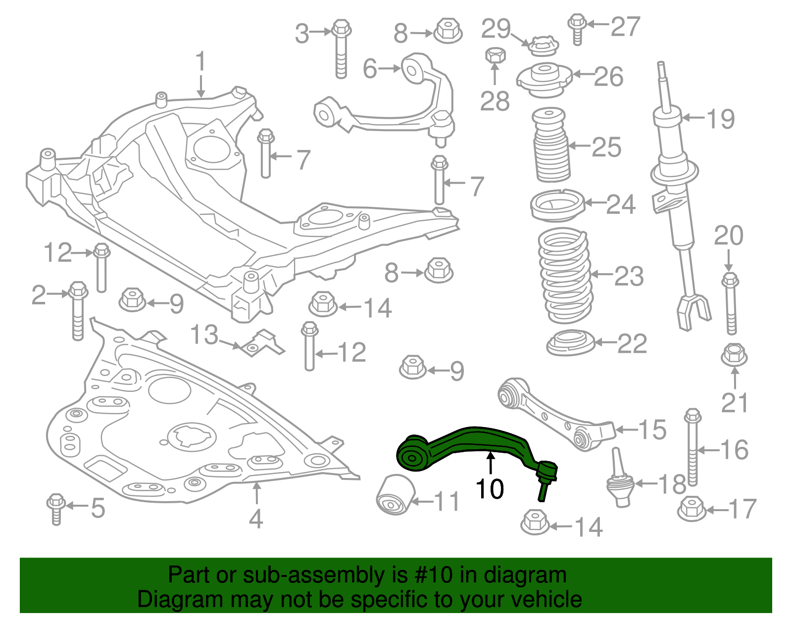 人馬圖 31126777734 - 2011-2019 BMW Ft Lower Control Arm (31-12-6