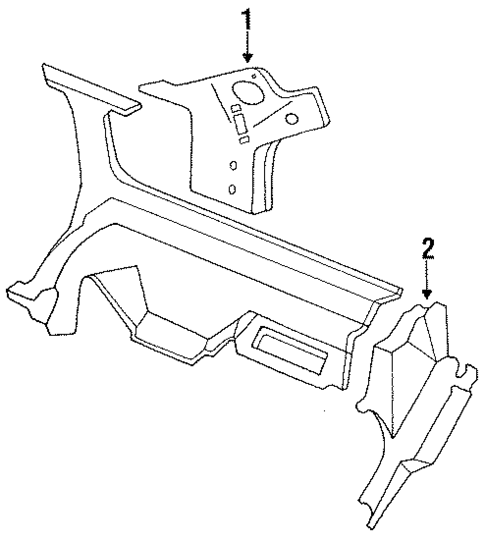 Interior Trim - Rear Body for 1991 Mercury Sable #0