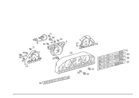 Instrument Cluster for 1993 Mercedes-Benz 500E #1