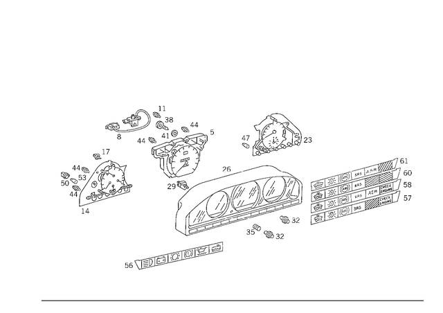 1245420269 - Electrical Equipment and Instruments: Speedometer for Mercedes-Benz: 500E Image image