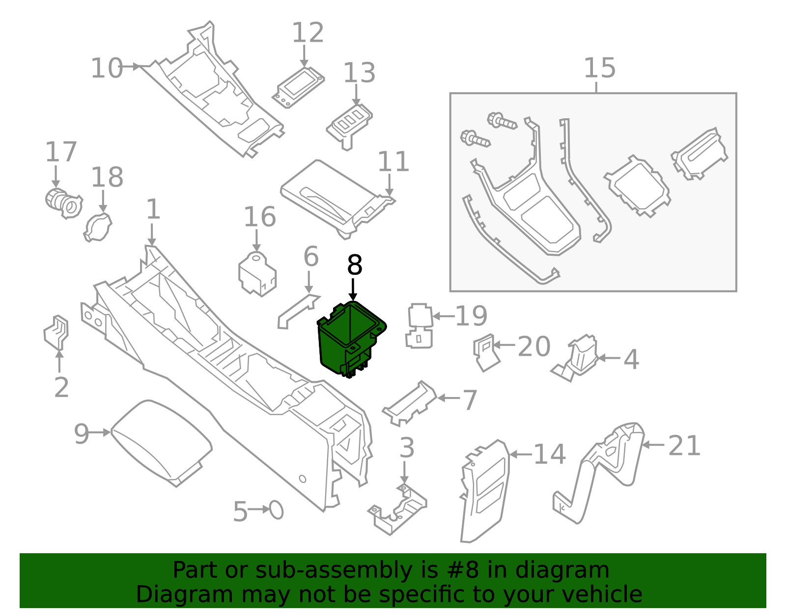 Genuine Innter Console Storage Box (b17 Sentra) - 96926-4FU3A
