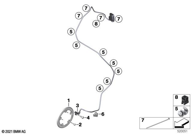 34529480186 - Brakes: Sensor Ring - Z=48 for BMW-Motorrad Image