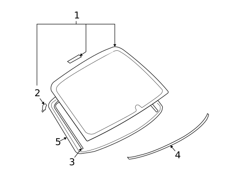Glass & Hardware - Back for 2009 Subaru Legacy #0