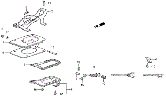 Select Lever Bracket for 1987 Honda Civic #0