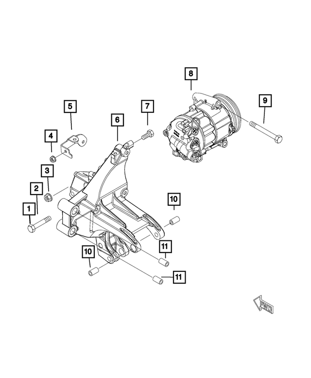 6106406AA - : Nut, Export for Mopar Image