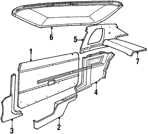 Interior Trim for 1985 Ford Thunderbird #0