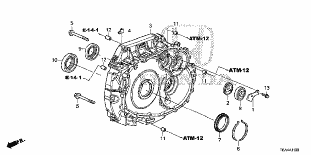 AT Torque Converter Case Components (2.0L) for 2016 Honda Civic #0