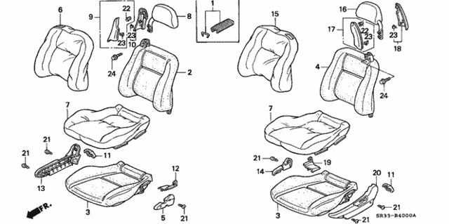 Front Seat for 1995 Honda Civic #0
