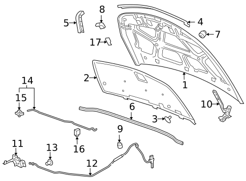 Hood & Components for 2016 Chevrolet Cruze Limited #0