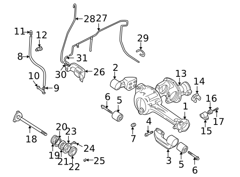 Front Axle & Carrier for 2003 Suzuki Grand Vitara #0