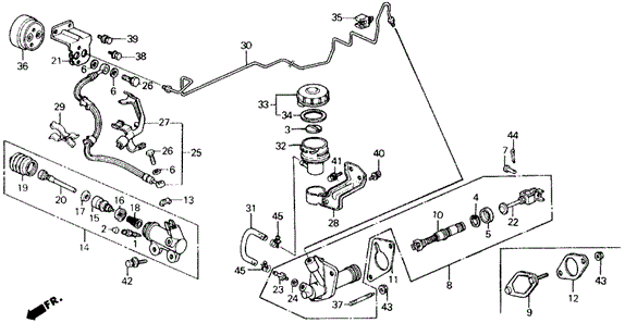 Clutch Master Cylinder for 1991 Honda Prelude #0