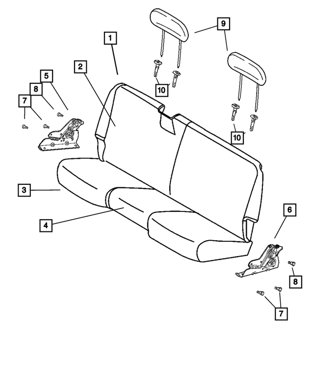 68051171AA - Interior Trim: Seat Back Foam for Mopar Image
