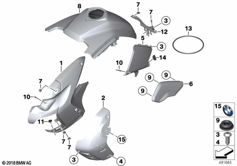 Motorcycle Trim Section, Windshield for 2007 BMW-Motorrad R 1200 GS #2