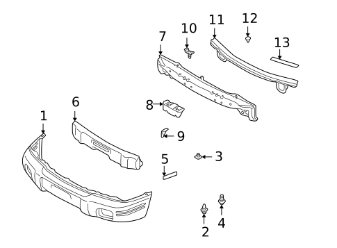 Bumper & Components - Front for 2001 Subaru Forester #0