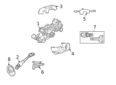 Shroud, Switches & Levers for 2005 Dodge Stratus #1