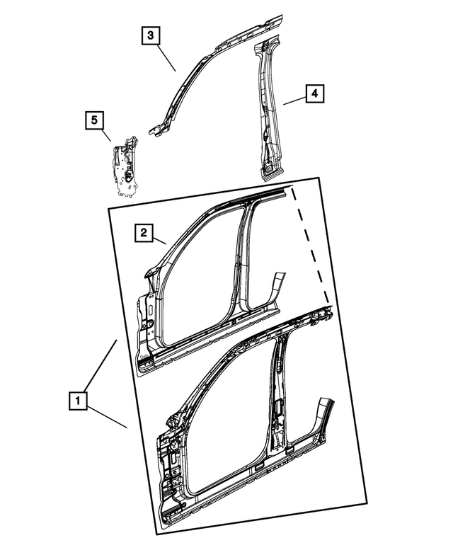55360830AE - Body Sheet Metal Except Doors: Cowl Panel, Right for Mopar Image