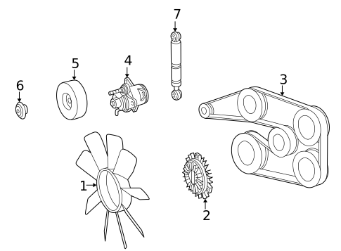 Belts & Pulleys for 2000 Mercedes-Benz C230 #0